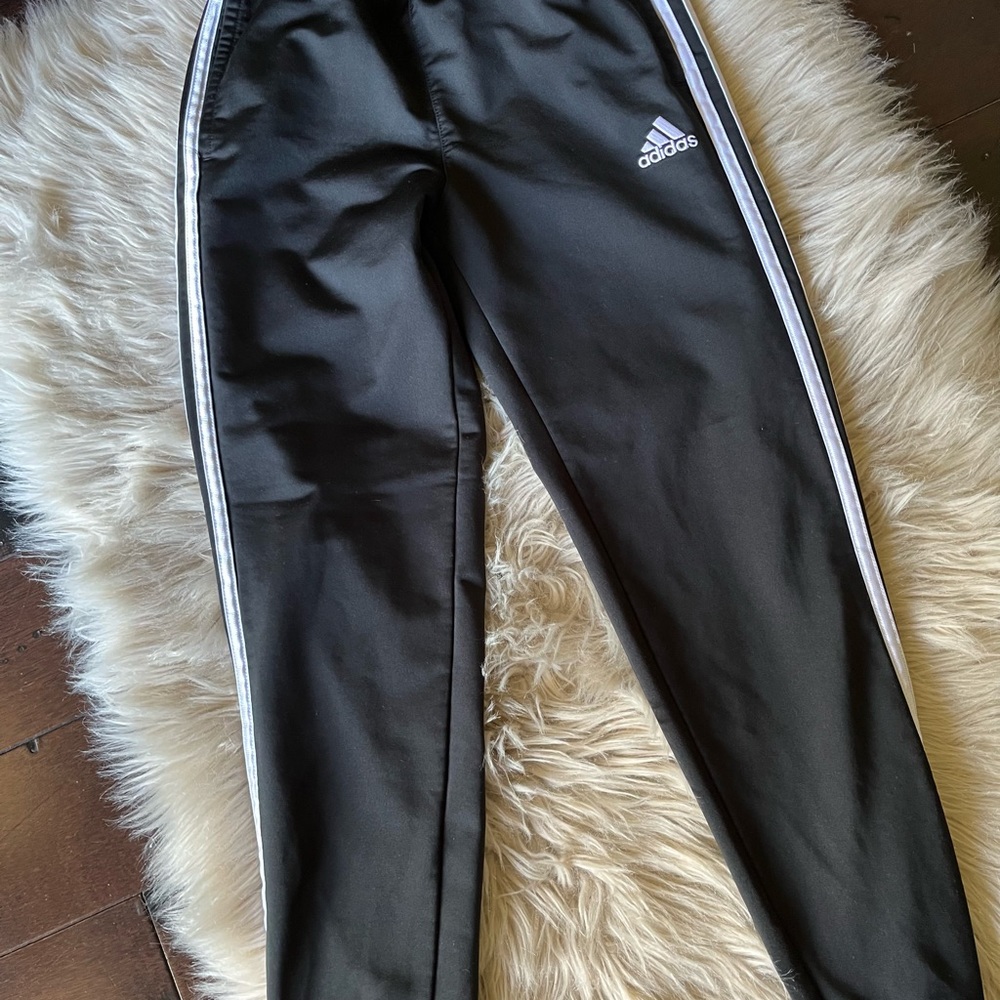 Adidas boys black track pants.